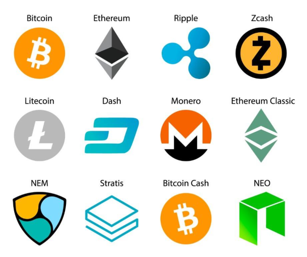 Логотипы криптомонет