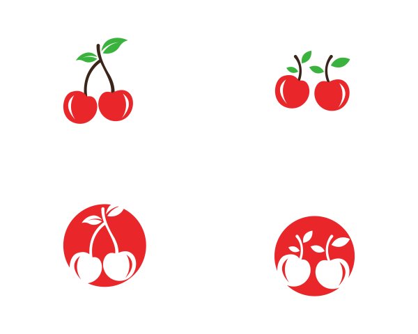 Логотип черри в векторе