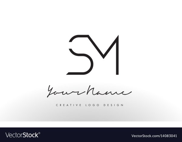 Буквы SM дизайн