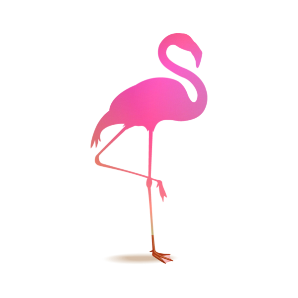 Фламинго вектор силуэт