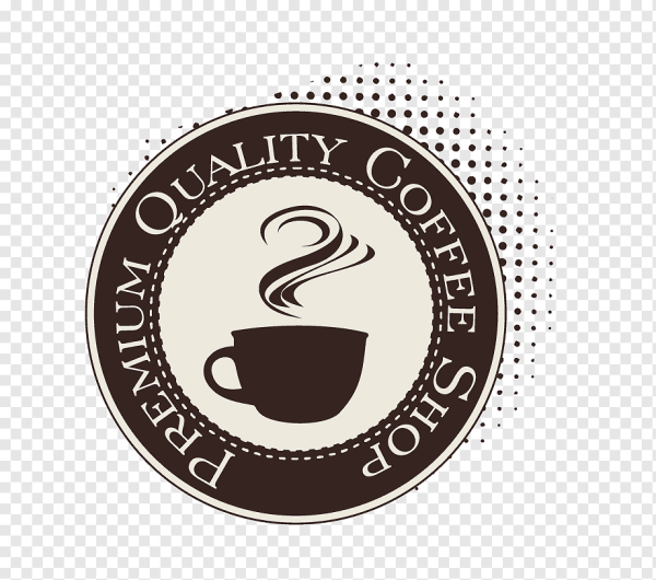 Круглый логотип для кофейни