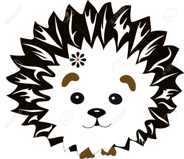 Мордочка ежа для аппликации