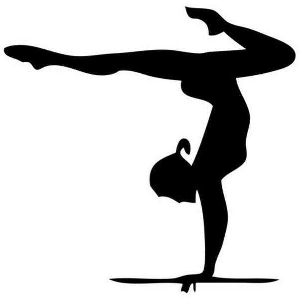 Силуэт гимнастки логотип