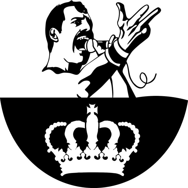 Фредди Меркьюри силуэт