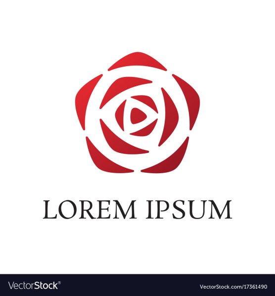 Логотип пятиугольник роза