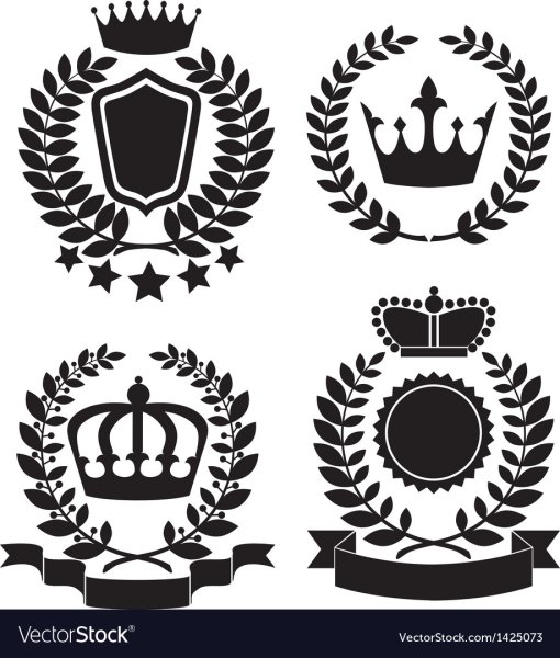 Геральдический венок с короной