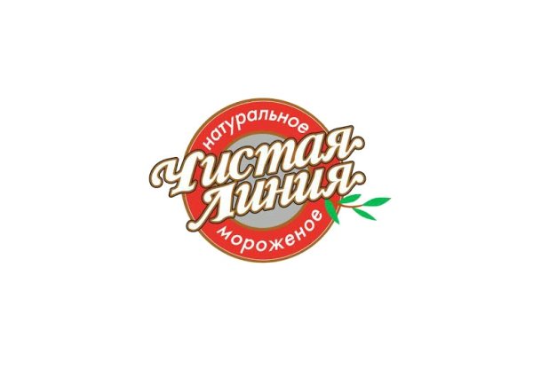 Чистая линия мороженое лого