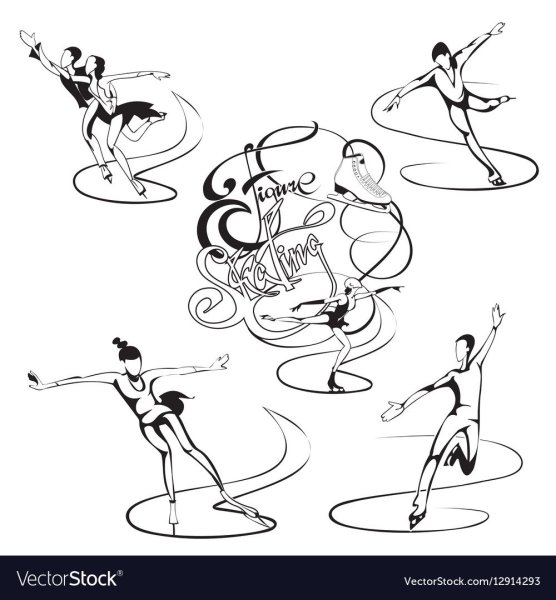 Стилизованное изображение фигуриста