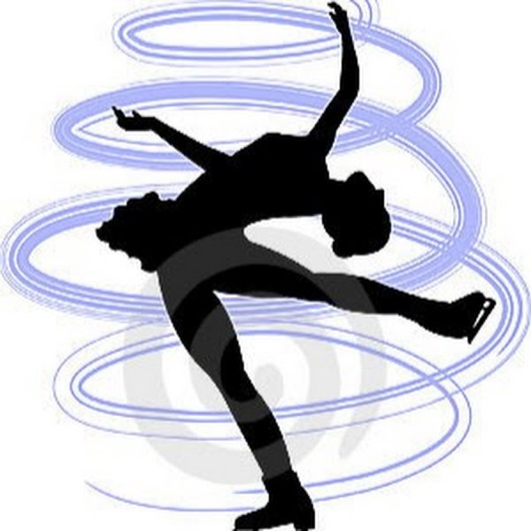 Силуэт фигуристки на коньках