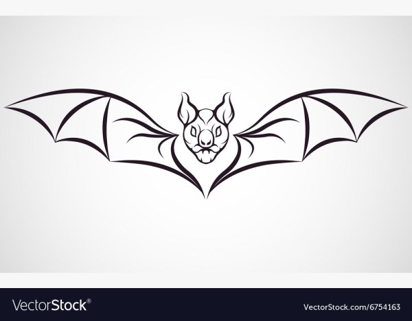 Крылья летучей мыши для логотипа