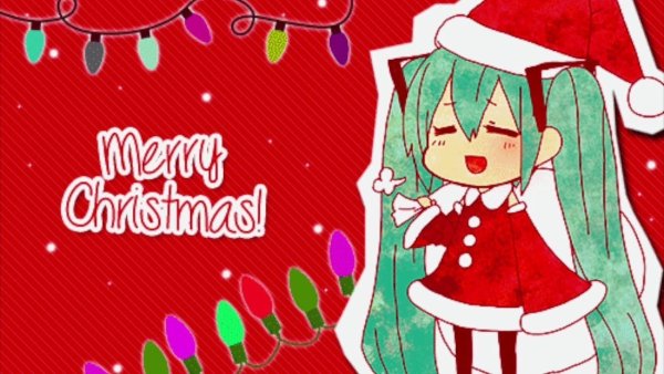 Открытка на новый год анимешнику