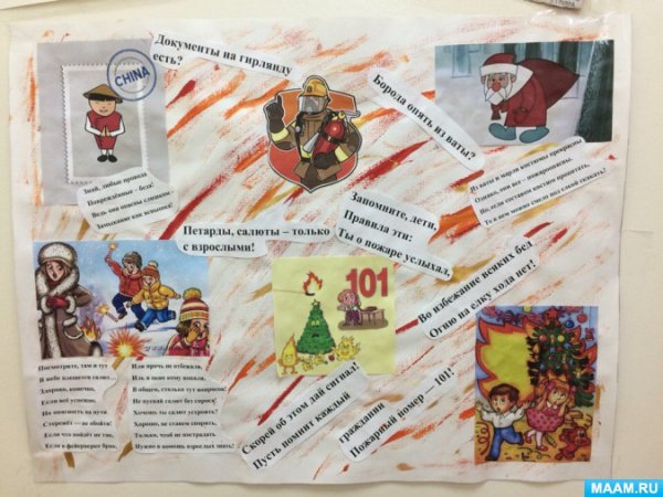 Плакат на тему безопасный новый год