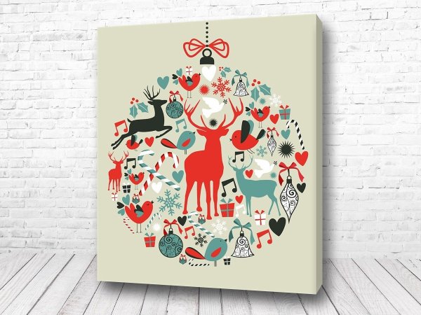 Новогодние постеры в скандинавском стиле