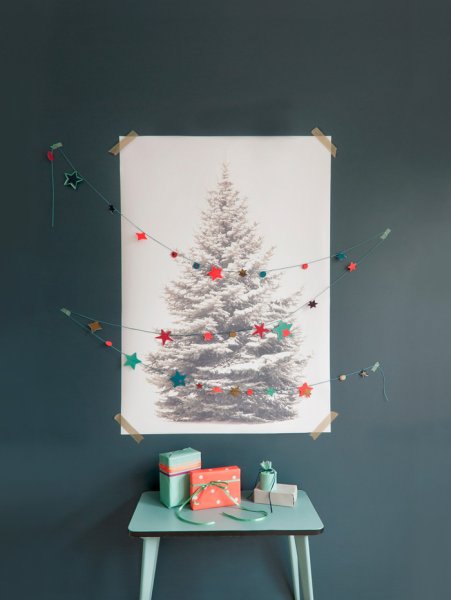 Меловая доска новый год