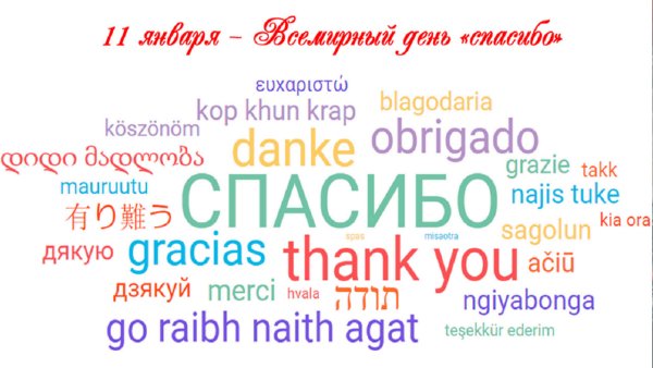 Благодарю на разных языках