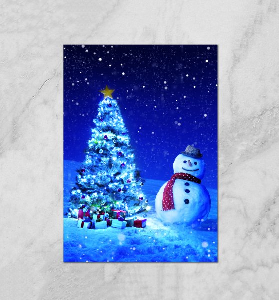 3d плакат на новый год