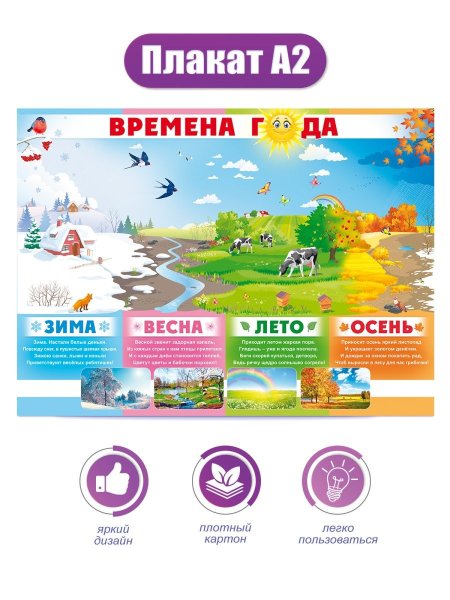 Демонстрационный плакат времена года