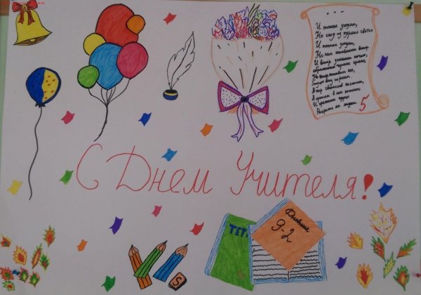 Идеи для плаката учителю на день рождения