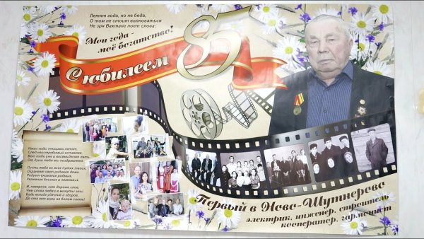 Плакат на юбилей 80 лет дедушке