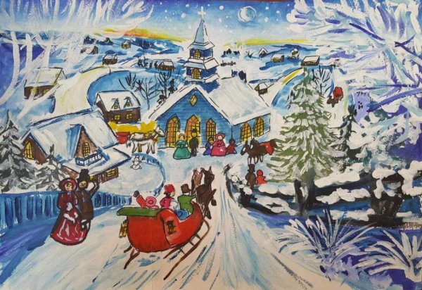 Художник Елена Москалева Рождество