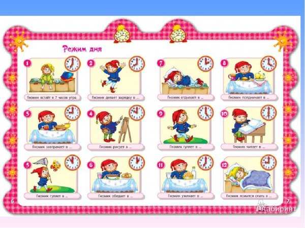 Режим дня для детей