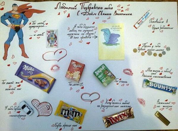 Подарок парню на плакате