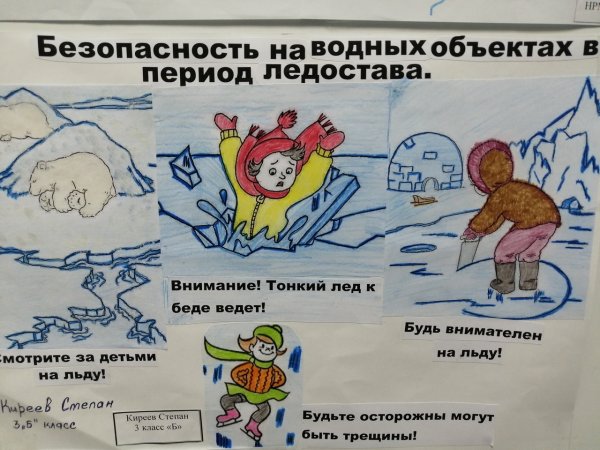 Осторожно тонкий лед для детей