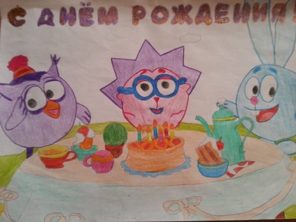 С днем рождения. Плакат