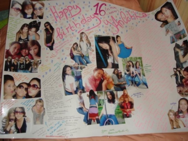 Идеи для плаката на день рождения подруге