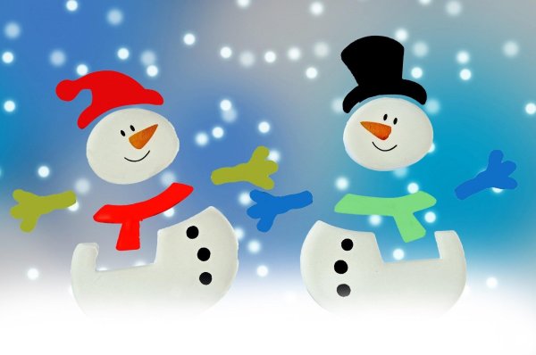 Новогодние открытки со снеговиком