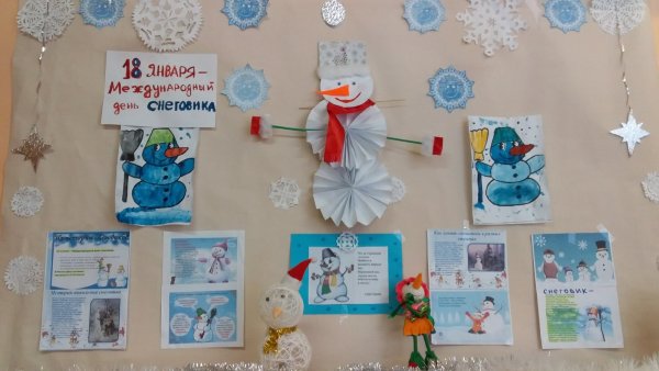 Снеговик для презентации для детей