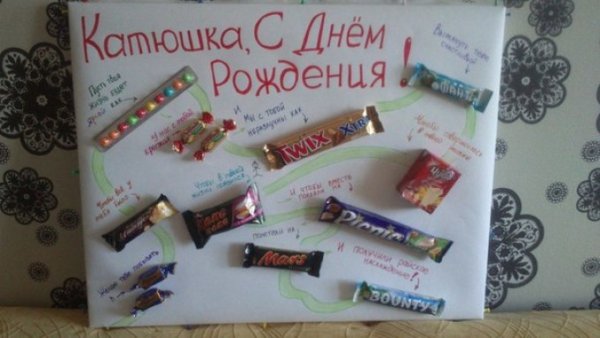 Плакат на др подруге