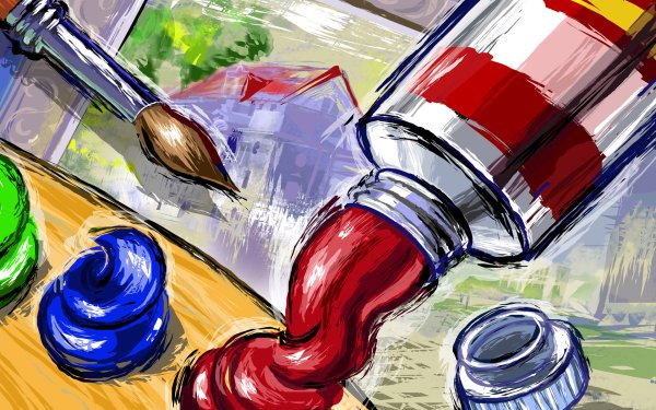 Палитра и кисти