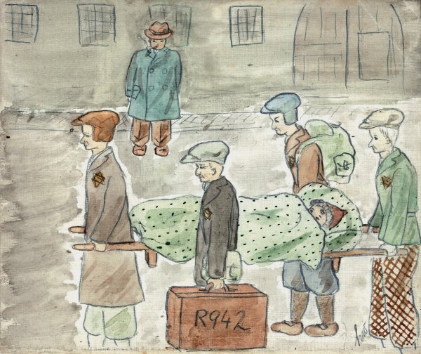 Прибытие заключенных в концлагерь Аушвиц