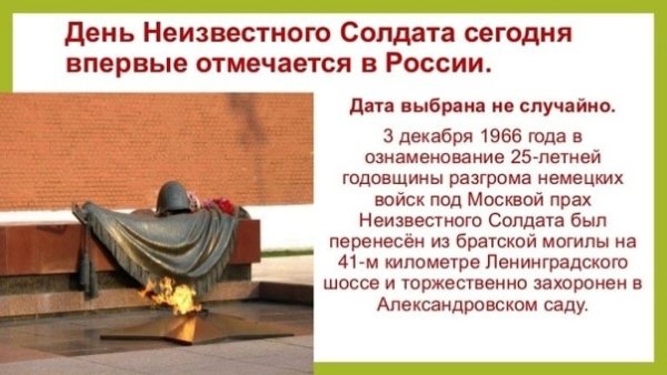 Могила неизвестного солдата 3 декабря