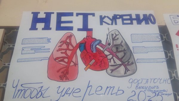 Плакат на тему курения