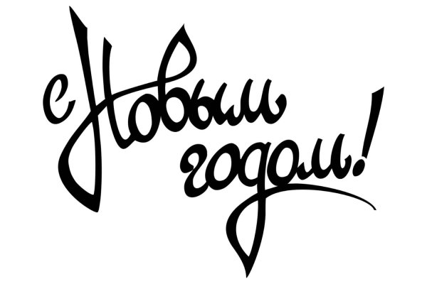 Надпись с новым годом на прозрачном фоне