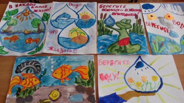 Плакат береги воду