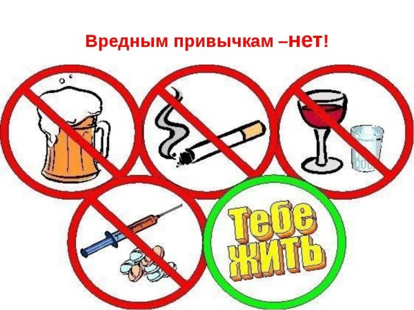 Плакат вредные привычки