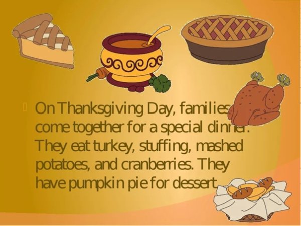 День Благодарения на английском языке