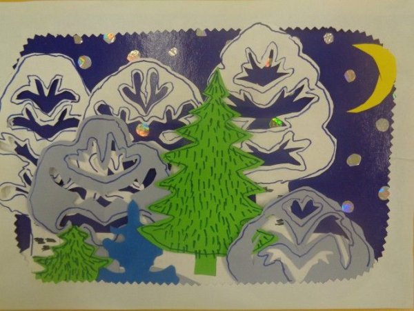 Рисунок на тему зимняя сказка