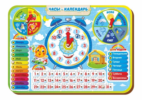 Woodland Toys часы вкладыши