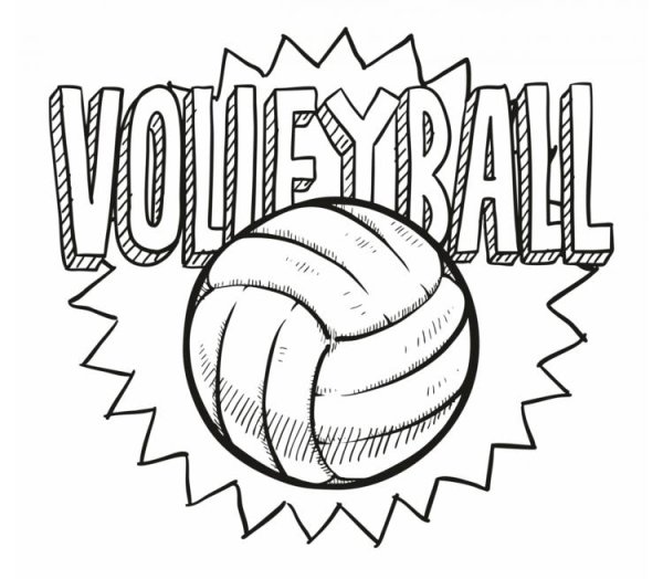 Распечатка волейбол мяч