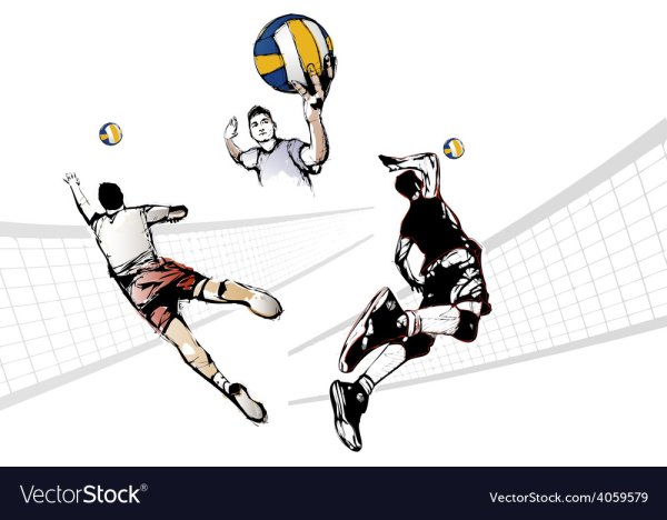 Стилизованный рисунок волейбол
