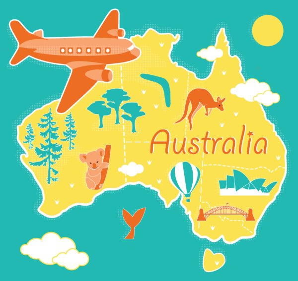 Рисование Австралии для детей