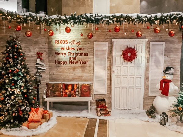 Новогодняя фотозона в торговом центре