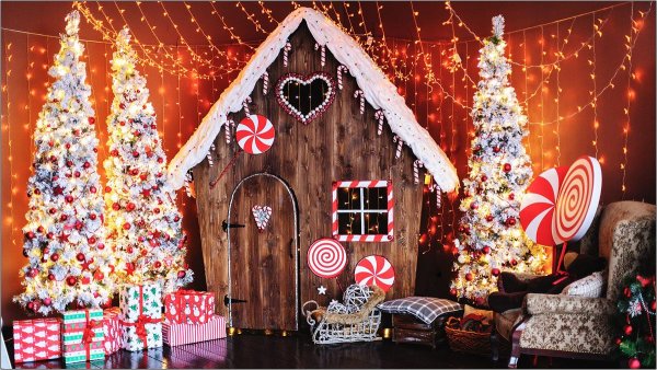 Баннер на новый год для фотозоны в школе