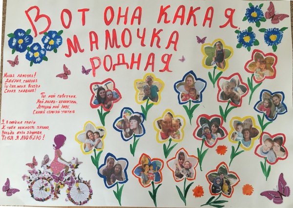 Заголовок плаката ко Дню матери