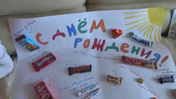 Плакат маме на день рождения