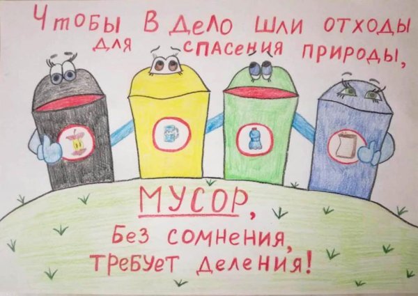 Рисунок на тему дети против мусора